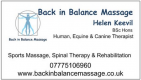 Back In Balance Massage Logo