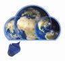 Earth Shaped Like Cloud Representing Cloud Computing