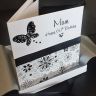 Black and white butterflies luxury birthday card