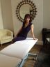 Therapy room at the Mayfair practice. Light and chic. We turn the lights down during massage