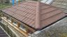 Top view of a tiled conservatory roof