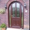 Rosewood Woodgrain Finished PVCu Arhed Door