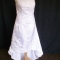 Short White Lace / Satin Dress