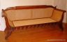 Large mahogany sofa, seated recaned in fine cane