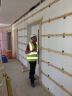 Office Refurb: Timber Cladding First fix stage.