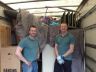 Staff picture in half loaded lorry