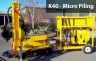The K40 micro piling rig