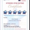 5 Star hygiene certificate