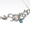 Silver and sapphire necklace