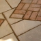 Brick and sandstone paving detail