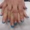 blue glitter acrylic nails