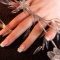 French Acrylic Extensions with 3D flower