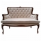 DEEP BUTTONED BACK CARVED FRENCH LOUIS STYLE TWO SEAT SOFA